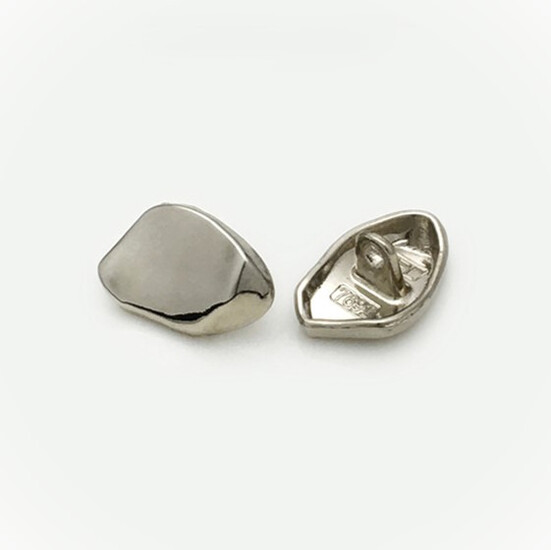 Пуговица Special shape LuxFabric на ножке металл 15х10 мм 1 шт. Платина