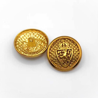 Пуговица Lion's crown LuxFabric на ножке металл 15 мм 1 шт. Золотистый