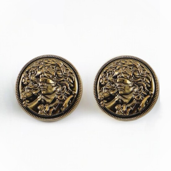 Пуговица Demon Ancient LuxFabric на ножке металл 15 мм 1 шт. Бронзовый