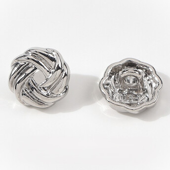 Пуговица Nodes LuxFabric на ножке металл 18 мм 1 шт. Платина