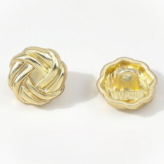 Пуговица Nodes LuxFabric на ножке металл 12 мм 1 шт. Золотистый светлый