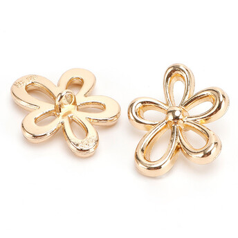 Пуговица Chamomile LuxFabric на ножке металл 23х20 мм 1 шт. Золотистый