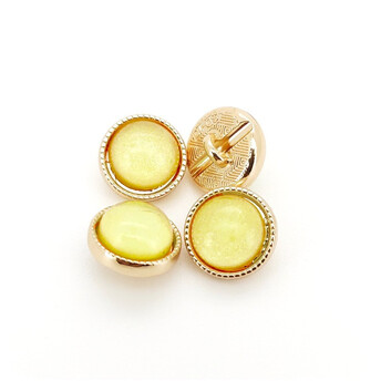 Пуговица Glitter LuxFabric на ножке металл 10 мм 1 шт. Желтый