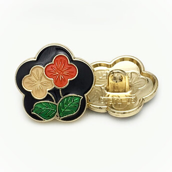 Пуговица Violet LuxFabric на ножке металл/эмаль 18х17,5 мм 1 шт. Разные цвета