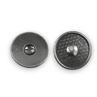 Пуговица Круглая узор LuxFabric 2 отв. металл 17,5 мм 1 шт. Графитовый