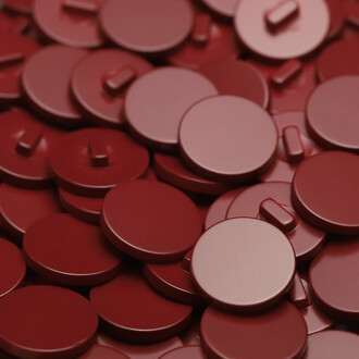 Пуговица Круглая LuxFabric на ножке пластик 18 мм 1 шт. Бордовый