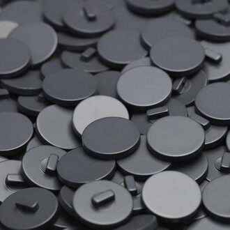 Пуговица Круглая LuxFabric на ножке пластик 21,5 мм 1 шт. Графитовый