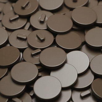 Пуговица Круглая LuxFabric на ножке пластик 15 мм 1 шт. Коричневый