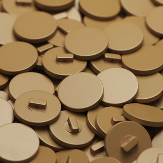 Пуговица Круглая LuxFabric на ножке пластик 18 мм 1 шт.Коричневый светлый