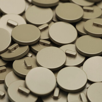 Пуговица Круглая LuxFabric на ножке пластик 21,5 мм 1 шт. Бежево-серый