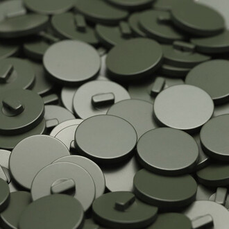 Пуговица Круглая LuxFabric на ножке пластик 21,5 мм 1 шт. Зеленый темный