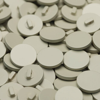 Пуговица Круглая LuxFabric на ножке пластик 15 мм 1 шт. Бежевый