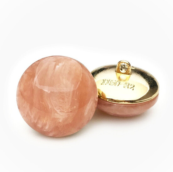 Пуговица Marble LuxFabric на ножке металл 20 мм 1 шт. Кораллово-бежевый