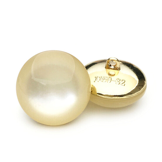 Пуговица Marble LuxFabric на ножке металл 20 мм 1 шт. Белый перламутр