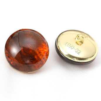 Пуговица Marble LuxFabric на ножке металл 20 мм 1 шт. Коричнево-черный