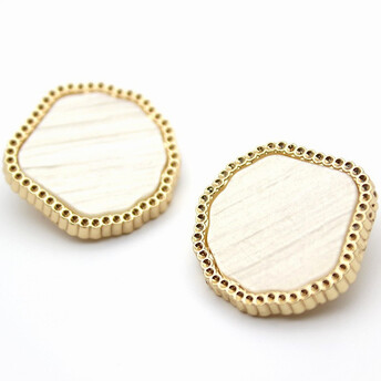 Пуговица Pearl drop LuxFabric на ножке металл 22 мм 1 шт. Белый