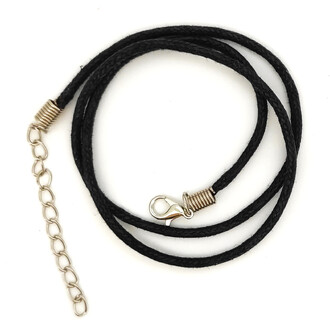 Шнурок на шею Вощеный 2 мм 43 см 1 шт. Черный