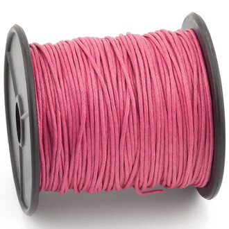 Шнур вощеный 1 мм +-90 м Малиновый