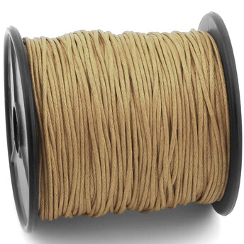 Шнур вощеный 1 мм +-90 м Бежевый