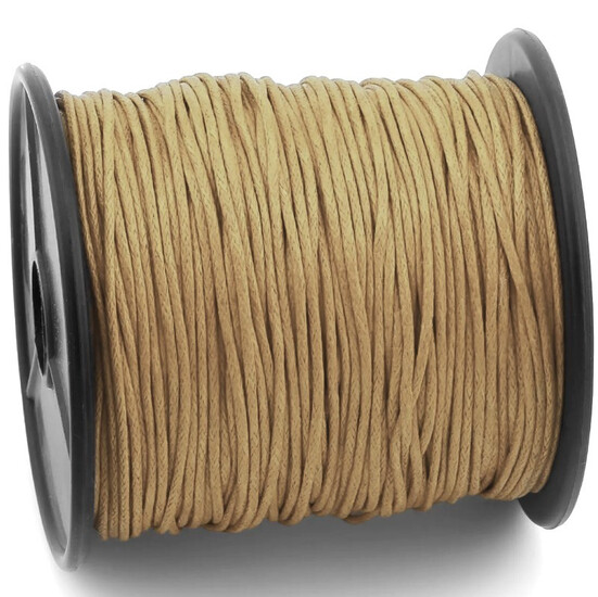 Шнур вощеный 1 мм +-90 м Бежевый
