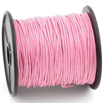 Шнур вощеный 1 мм +-90 м Розовый светлый