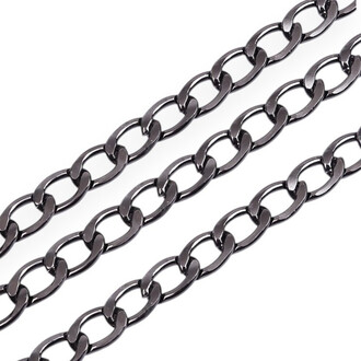 Цепь для сумок 10х7х1,7 мм 1 м Черный никель