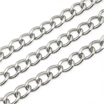 Цепь для сумок 10х7х1,7 мм 1 м Платина