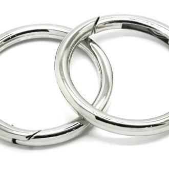 Кольцо карабин круглое 60х5 мм Ø 50 мм Платина