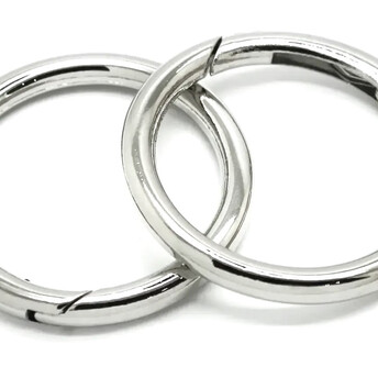 Кольцо карабин круглое 60х5 мм Ø 50 мм Платина