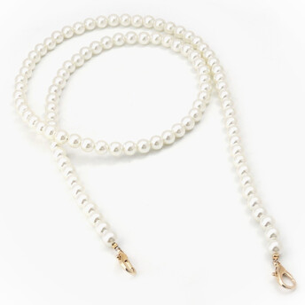 Ручка жемчужная для сумки 60х1 см карабин 23 мм 1 шт. Золотистый