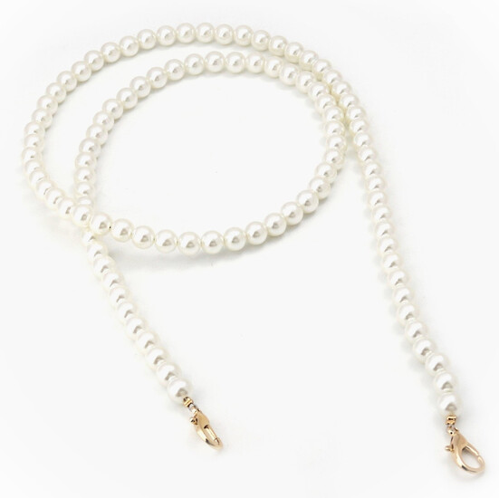 Ручка жемчужная для сумки 60х1 см карабин 23 мм 1 шт. Золотистый