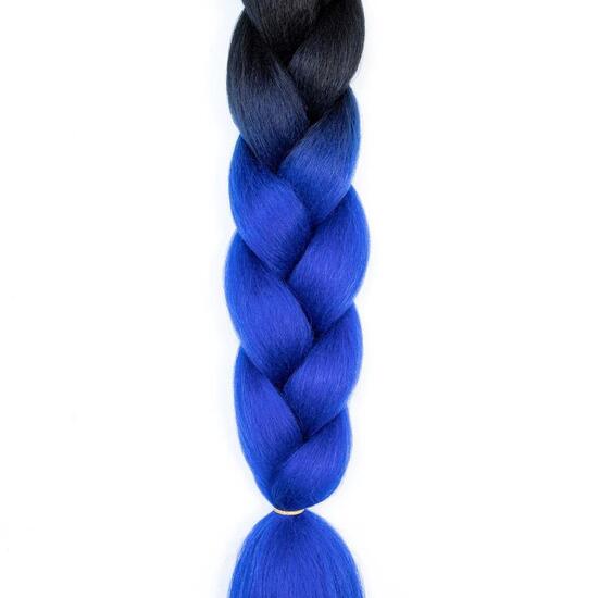 Канекалон омбре двухцветный 60 см 100 г сине-черный B21