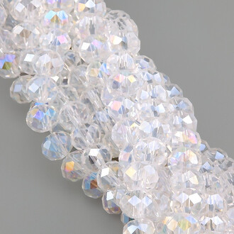 Бусины Swarovski огранка рондель 3,5х3 мм Ø 0,8 мм ±33 см (±115 шт.) АВ+