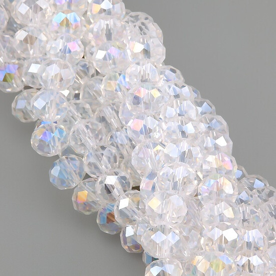 Бусины Swarovski огранка рондель 3,5х3 мм Ø 0,8 мм ±33 см (±115 шт.) АВ+