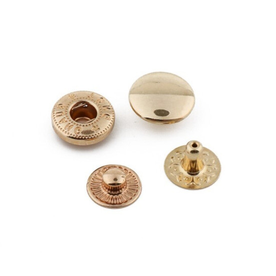 Кнопка заклепка металлическая 10 мм 10 шт. Золотистый