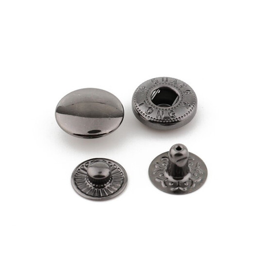 Кнопка заклепка металлическая 10 мм 10 шт. Черный Никель