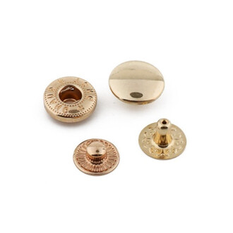 Кнопка заклепка металлическая 15 мм 10 шт. Золотистый