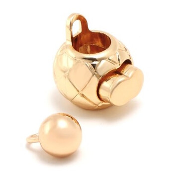 Регулятор шнура/фиксатор цепи + утяжелитель 29х22х25 мм 10х17 мм 1 шт. Золотистый