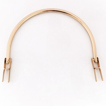 Ручка для сумки Дуга 13х10х0,45 см + усики 16,5х5 мм 1 шт. Золотистый