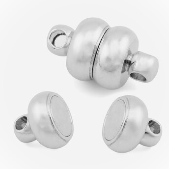 Замок магнитный Шар сплюснутый 7 мм Платина 1 шт.