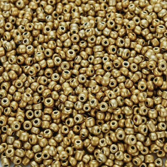 Бисер Металлик 2 мм 50 г Золотистый матовый