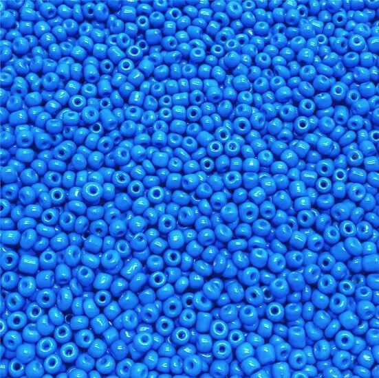 Бисер Натуральный 2 мм 50 г Голубой яркий