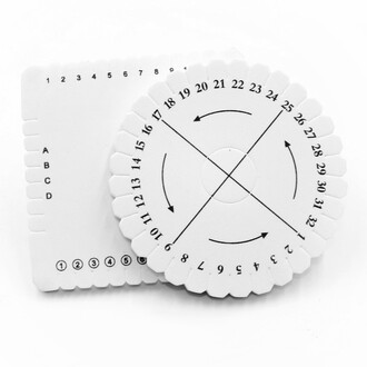 Набор Кумихимо для плетения Круглый + Квадратный 32/12 делений 100х10 мм Белый