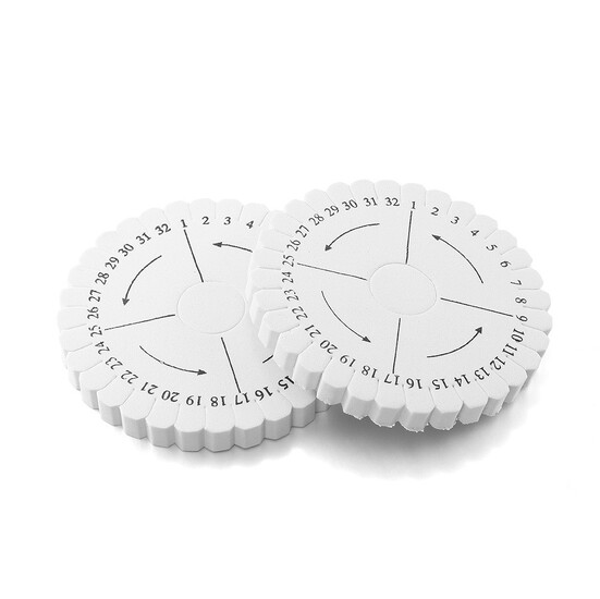 Набор Кумихимо для плетения Круглый + Квадратный 32/12 делений 100х10 мм Белый