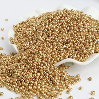Бисер Металлик 4 мм 50 г Золотистый