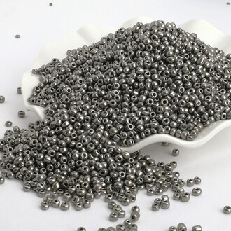 Бисер Металлик 4 мм 50 г Графитовый