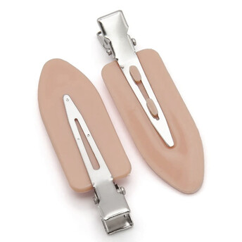 Заколка для волос основа пластиковая 59х18 мм 10 шт. Коричневый