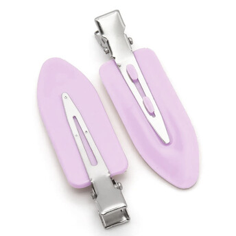 Заколка для волос основа пластиковая 59х18 мм 10 шт. Сиреневый