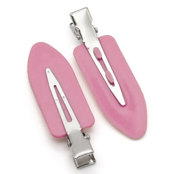 Заколка для волос основа пластиковая 59х18 мм 10 шт. Розовый