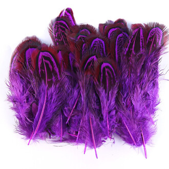 Куриные перья 4-8 см 10 шт. Фиолетовый